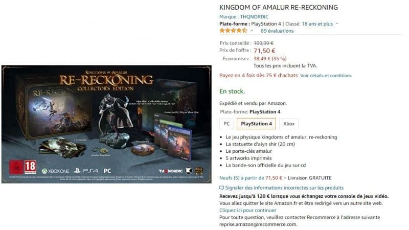 [PROMO] Kingdom of Amalur version collector à 72€
