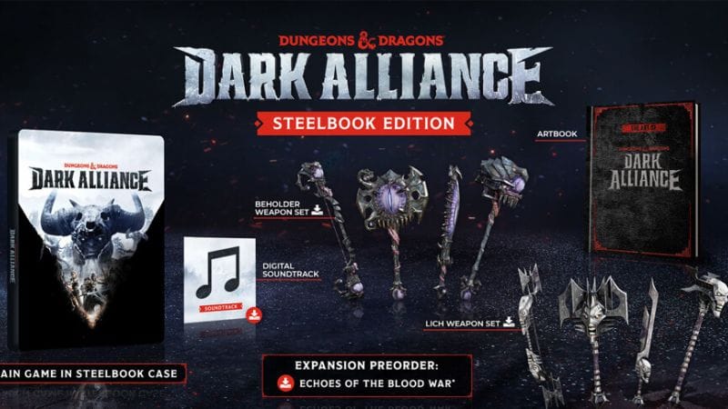 Détail de l'Edition Steelbook de D&D : DARK ALLIANCE