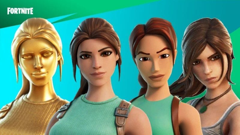 Lara Croft débarque sur Fortnite avec 4 Skins