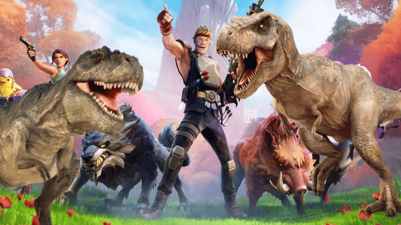 Fortnite : le jeu d'Epic Games s'offre des airs de Jurassic Park