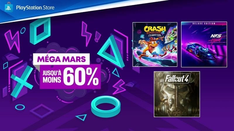 PlayStation Store | Promotions Méga Mars jusqu'au 31 mars 2021 | PS5, PS4