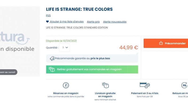 [PROMO] Life is Strange : True Colors à moins de 45€