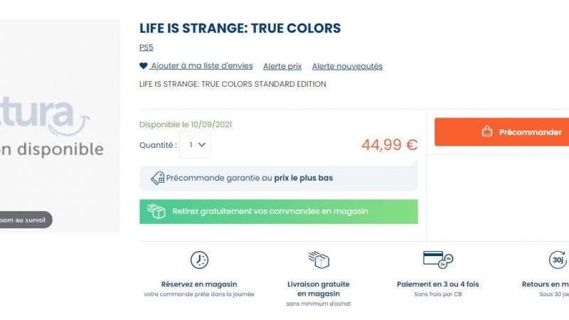 [PROMO] Life is Strange : True Colors à moins de 45€