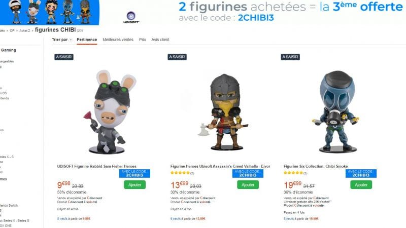 [PROMO] Figurines UBISOFT (chibi) 3 pour le prix de 2