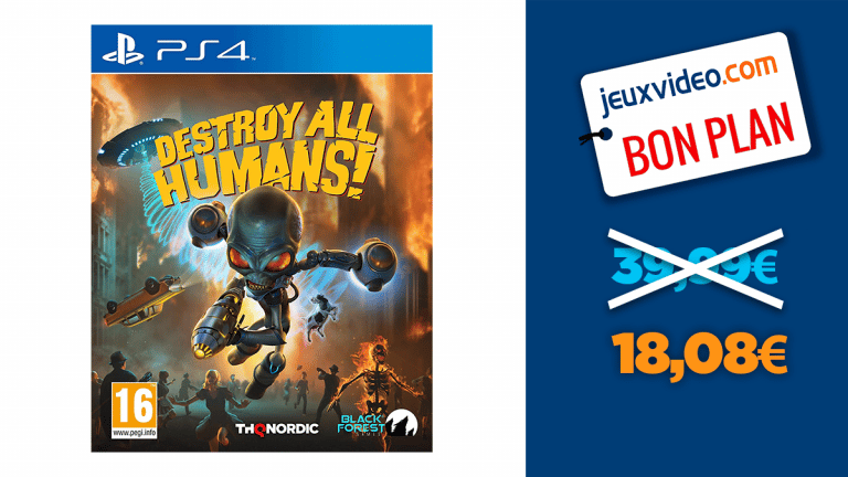 Détruisez l'humanité : Destroy All Humans! sur PS4 est en promo à -55%