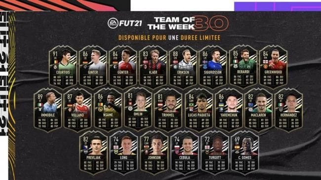 FIFA 21 : TOTW 30 : Courtois, Eriksen, Immobile et Volland récompensés - FIFA 21 - GAMEWAVE