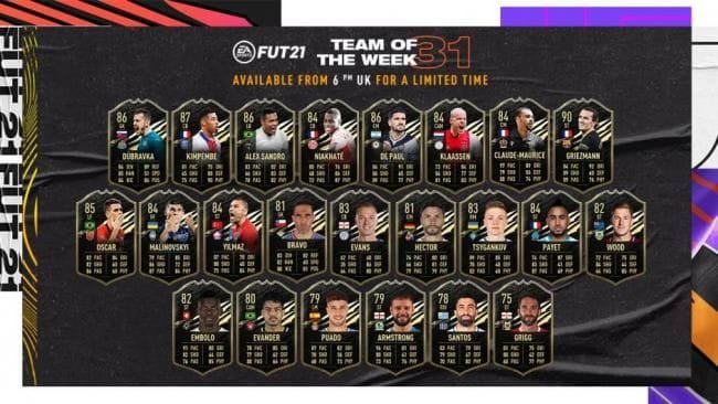 FIFA 21 : TOTW 31 : Griezmann, Kimpembe, Payet et Yilmaz éclatants - FIFA 21 - GAMEWAVE