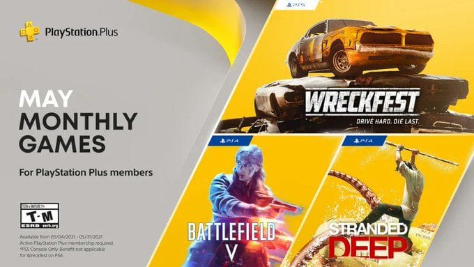 PlayStation Plus | Mai 2021 : BFV , WreckFest PS5 et Stranded Deep