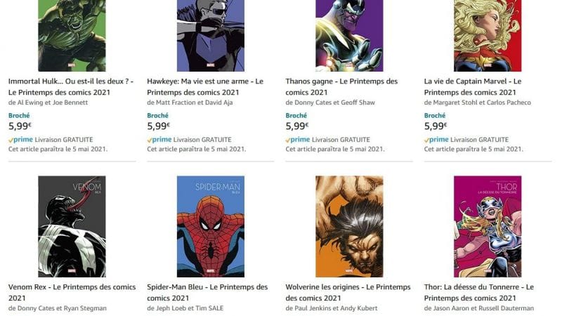 Bon Plan : Comics à petit prix - 5,99 euros l'unité - De quoi découvrir tous les personnages MARVEL !