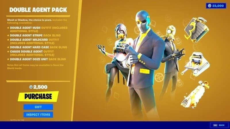 Fortnite: Pack d’agents doubles à revenir bientôt
