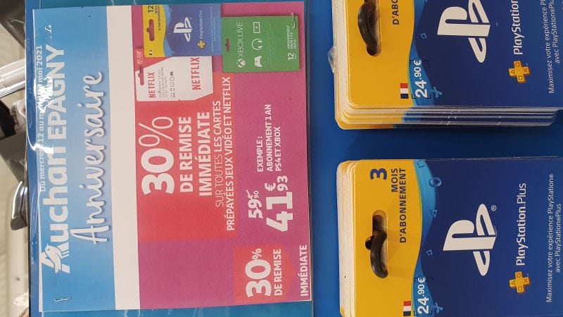 Abonnement PS +  de 12 mois  à  41€93
