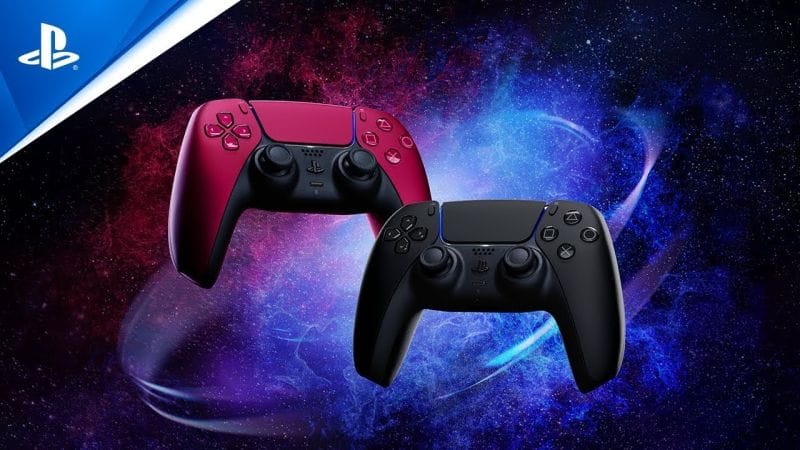 Manette sans fil DualSense | Nouveaux coloris Midnight Black et Cosmic Red | PS5