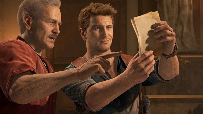 Une nouvelle image du film Uncharted montre Sully et Drake ensemble
