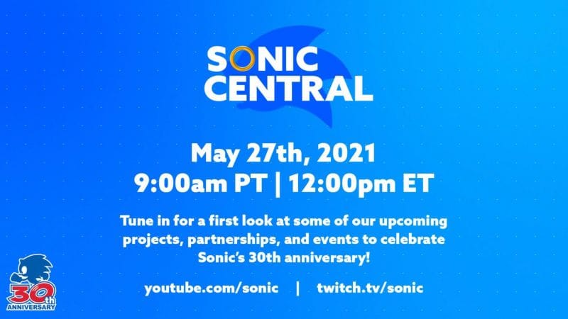 Un Live d'annonces Sonic pour son 30ème Anniversaire: Jeudi 27 Mai à 18h