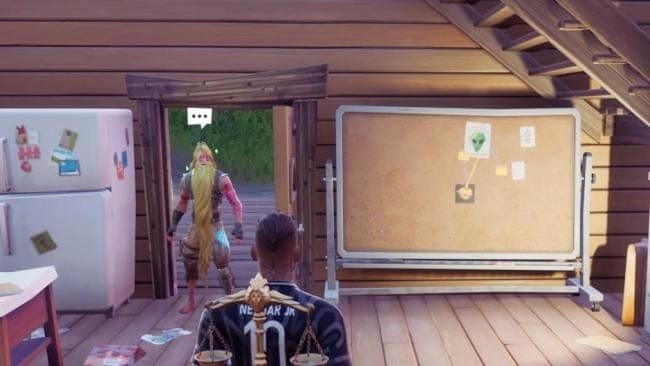 Interagir avec le tableau de complotiste de Jonesy du Bunker, défi saison 7 - Fortnite - GAMEWAVE