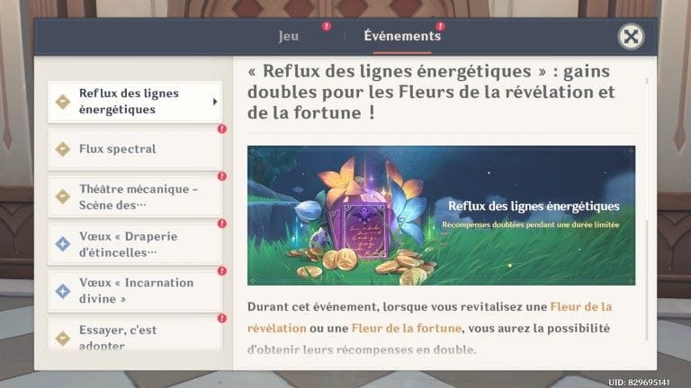 Genshin Impact, "Reflux des lignes énergétiques" : L'événement rentable à ne pas rater