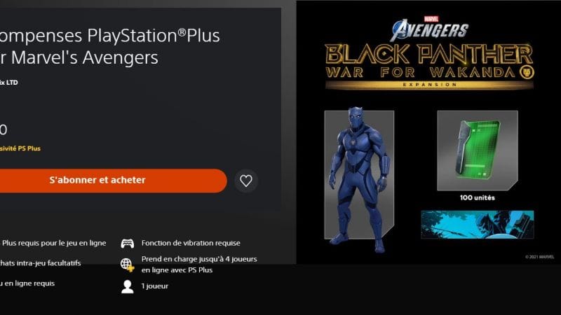 [GRATUIT] Pack Black Panther pour les abonnées PS+
