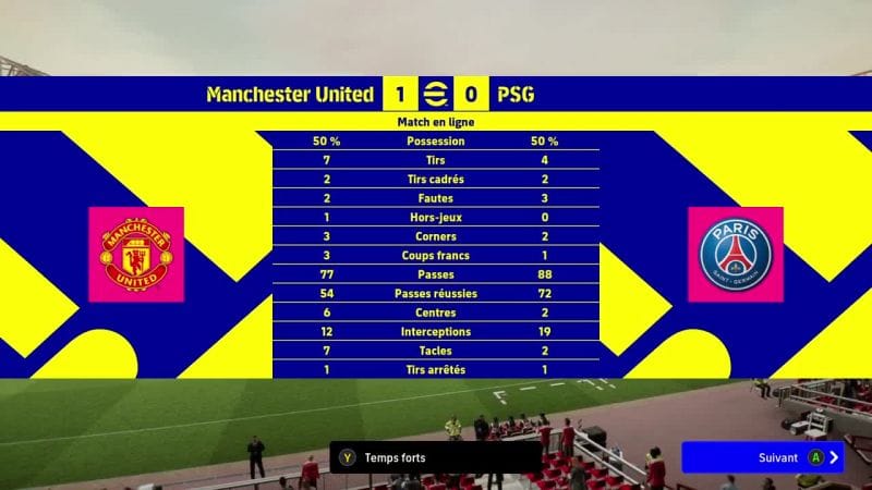 Gameplay eFootball 2022 (PES) : Manchester colle une rouste au PSG de Messi - jeuxvideo.com