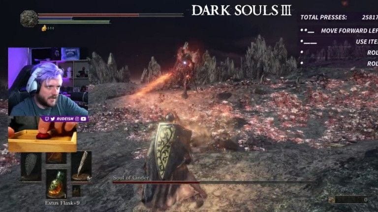Terminer Dark Souls 3 en pressant un seul bouton, c'est possible ! Voici comment