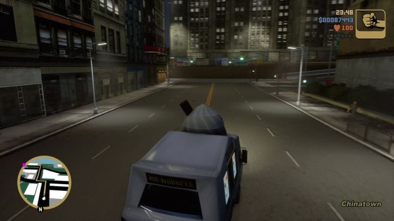 Gameplay GTA Trilogy : On refroidit un gang au volant d'un camion de glaces sur GTA III - jeuxvideo.com