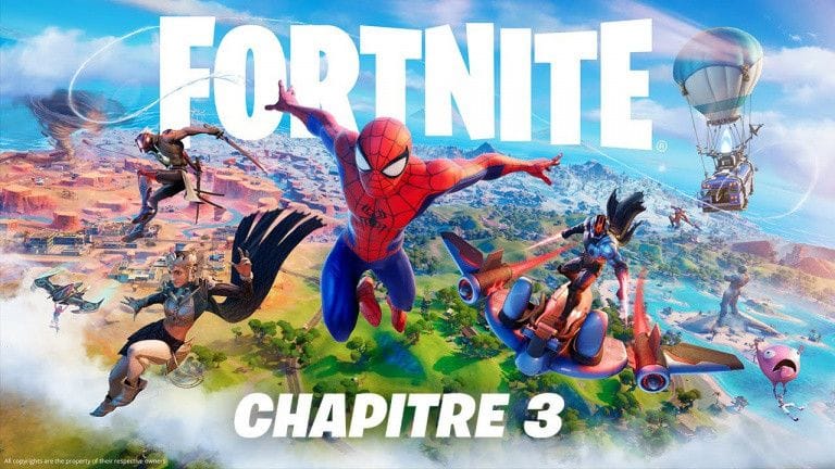 Fortnite - Chapitre 3 : la Saison 1 "Retournement" se dévoile ! Spider-man, Tilted Towers, camp mobile... Préparez-vous à la bataille