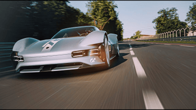 Gran Turismo 7 : la sublime Porsche Vision GT dévoilée en vidéo et du gameplay sur Deep Forest Raceway