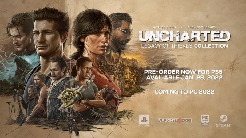 Bande-annonce Uncharted : Legacy of Thieves Collection, le début des précommandes et une date pour la version PS5 - jeuxvideo.com