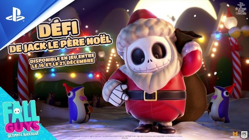 Fall Guys - Trailer du Défi de Jack le Père Noël | PS4