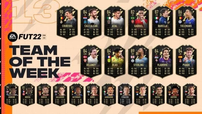 FIFA 22 : TOTW 13 : Sterling, Barella et Courtois performent - FIFA 22 - GAMEWAVE