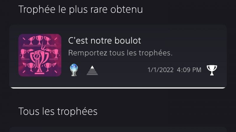 Mon premier Platine de 2022.