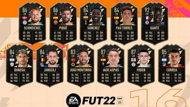 FIFA 22 : TOTW 16 : Kanté, Foden et Aspas pour débuter 2022 - FIFA 22 - GAMEWAVE