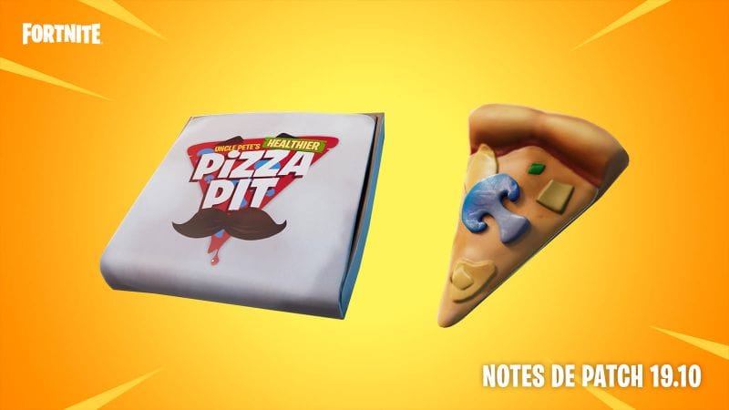 Patch note MAJ Fortnite 19.10 du 25 janvier : pizzas, compétitions...