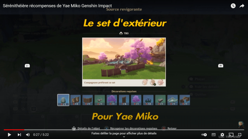 Sérénithéière pour obtenir les récompenses de Yae Miko