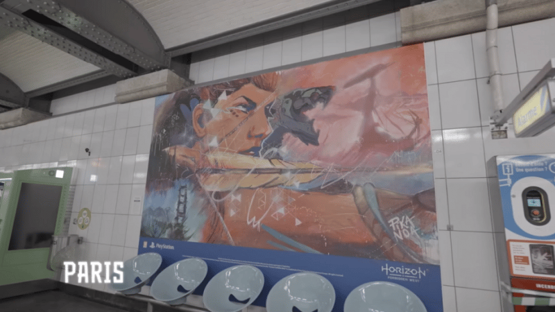 Horizon Forbidden West s'offre une expo dans le métro parisien