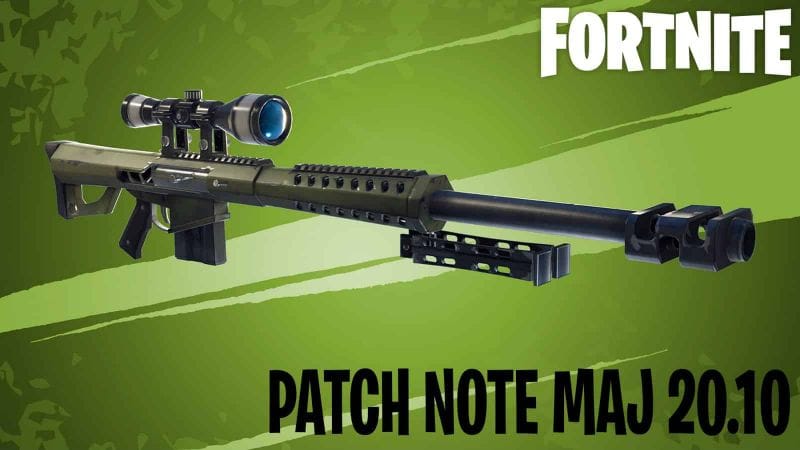 Patch note MAJ Fortnite 20.10 : Nouveau sniper, vote, équilibrage...