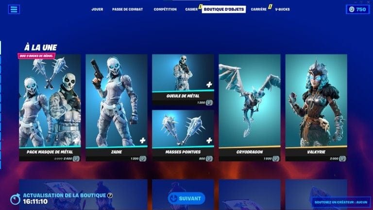 Fortnite, boutique du jour 2 mai 2022