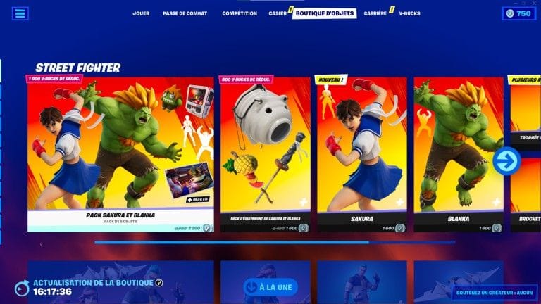 Fortnite, boutique du jour 4 mai 2022