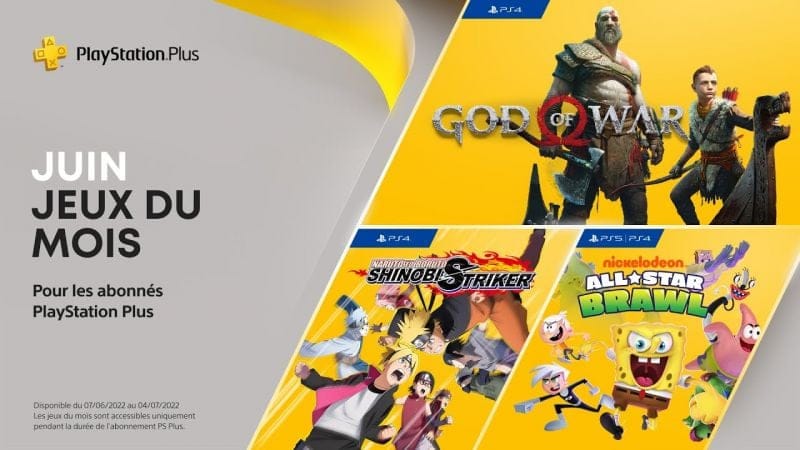 PlayStation Plus - Juin 2022 - God of War, Naruto to Boruto et Nickelodeon All-Star Brawl