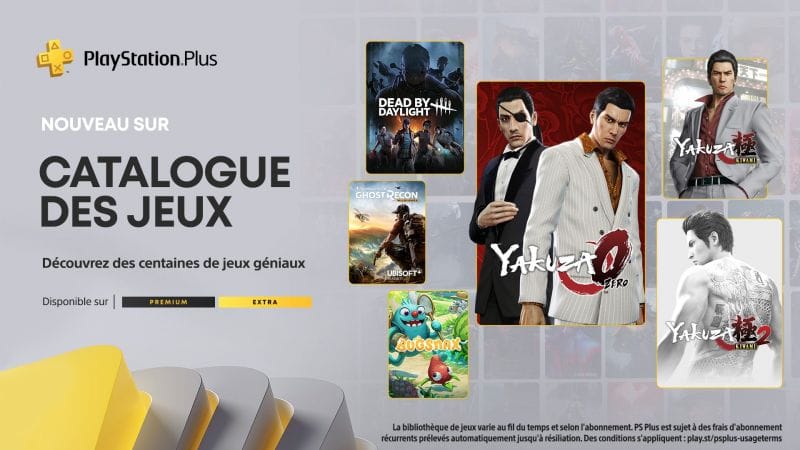 Titres du catalogue des jeux PlayStation  Plus d’août  : Yakuza  0, Trials of Mana, Dead by Daylight, Bugsnax