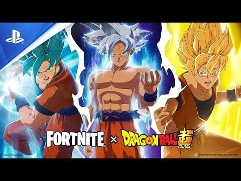 Fortnite x Dragon Ball met en scène Son Goku, Vegeta, Bulma et Beerus | PS4, PS5