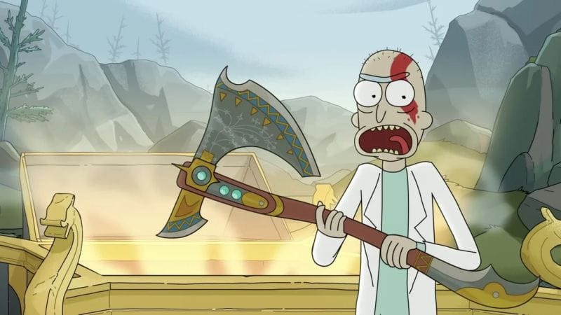 God of War Ragnarok : Rick & Morty font de la pub pour le jeu