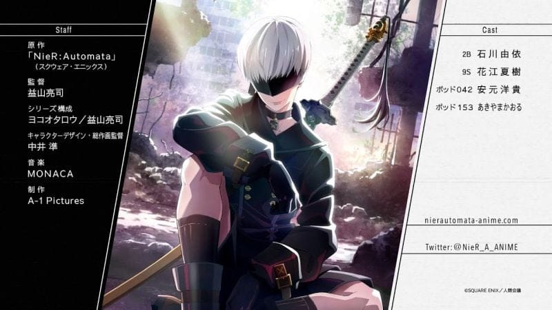 NieR Automata Ver1.1a : L'anime dévoile une date, des teasers et plein d'informations, tout savoir