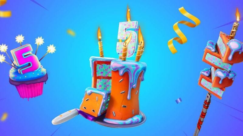 Défis d'anniversaire Fortnite des 5 ans, liste des quêtes en saison 4 chapitre 3