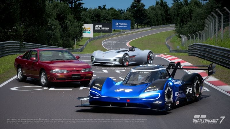 La mise à jour 1.23 de Gran Turismo 7 introduit la Porsche Vision GT Spyder, la Volkswagen ID.R et la Nissan Silvia K Model S