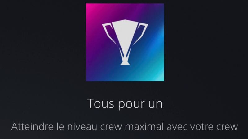 Je vous donne le trophée "Tous pour un" (atteindre le niveau max d'un crew) , lâchez vos psn id et je vous invite 😉