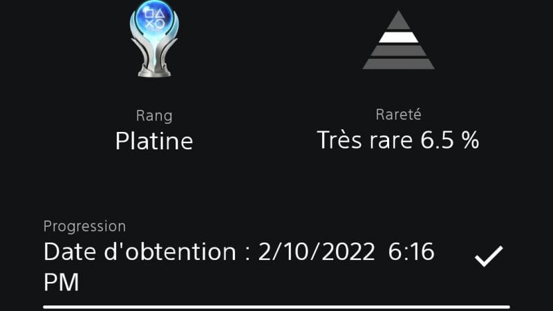 Trophée platine