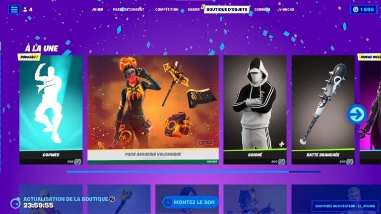 Fortnite : boutique du jour 6 octobre 2022