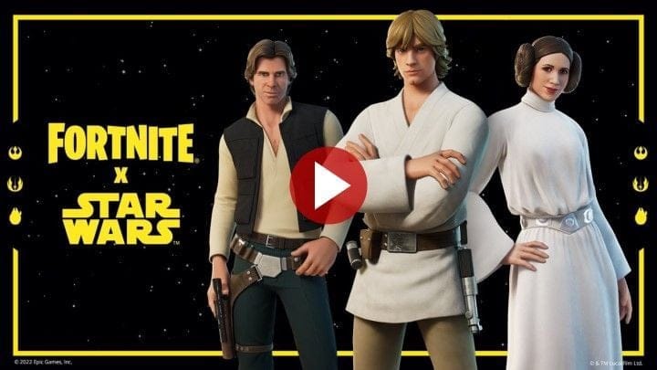 Fortnite : Le retour de la semaine Skywalker avec l’arrivée en jeu de Luke, Leia et Han-Solo !