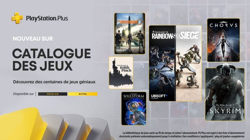 Catalogue des jeux PlayStation Plus de novembre : Skyrim, Rainbow Six Siege, Kingdom Hearts III et plus￼