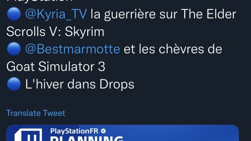 Très beau programme playstation !